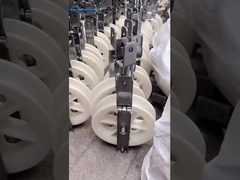 508 mm Accesorios para líneas Mc Polí de conductor de nylon Bloque de cuerda con tres ruedas de nylon