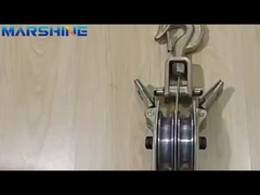 Ambos lados de apertura de 50kn Capacidad de cables de alambre de la polea bloque con 2 racimos